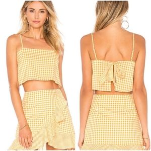 Lovers + Friends Bowie Gingham Check Crop Top